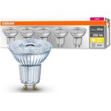 Osram Base PAR16 LED-reflectorlamp, fitting: GU10, warm wit, 2700 K, 4,3 W, vervanging voor 50 W, 5 stuks (1 stuk)