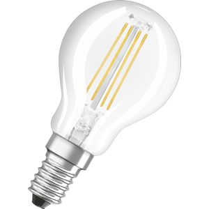 OSRAM LED lamp | Lampvoet: E14 | Warm wit | 2700 K | 4 W | helder | LED BASE CLASSIC P [Energie-efficiëntieklasse A++]