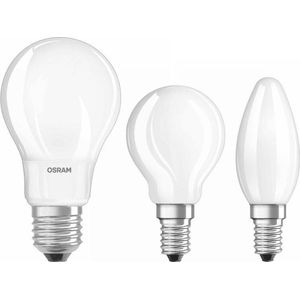 OSRAM LED-Lampen, klassische Kolbenform, 40 Watts Ersatz, E27, A-shape, 2700 Kelvin, Warm weiß, Klares Glas, single Pack