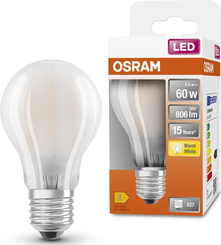 LED Lamp - Gloeilampvorm - Glas - Niet Dimbaar - 15 U Levensduur