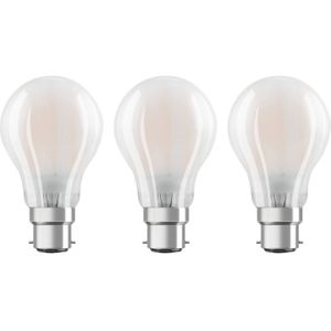 OSRAM LED lamp | Lampvoet: B22d | Warm wit | 2700 K | 7 W | mat | LED BASE CLASSIC A [Energie-efficiëntieklasse A++]