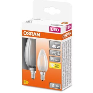 Osram Ledlamp Retrofit Classic B Warm Wit E14 4w 2st. | Lichtbronnen