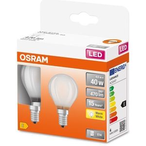 OSRAM LED Superstar Classic A50 Dæmpbar LED-lampe til E27-stik, pæreform, fil spejl sølv, 640 lumen, varm hvid (2700k), udskiftning til konventionelle 50W lyspærer, 6-pack