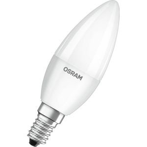 OSRAM LED lamp, Base: E14, Warm wit, 2700 K, 5,50 W, vervanging voor 40 W gloeilamp, frosted, LED BASE CLASSIC B Set van 5