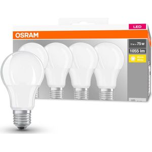 OSRAM LED lamp | Lampvoet: E27 | Warm wit | 2700 K | 10 W | mat | LED BASE CLASSIC A [Energie-efficiëntieklasse A+]