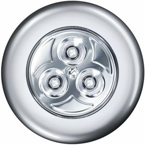 LEDVANCE DOT-it Ledlamp, werkt op batterijen, voor gebruik binnenshuis, zilverkleurig