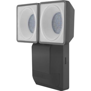Ledvance LED Breedstraler Endura Spot Zwart 16W 1500lm 50D - 840 Koel Wit | IP55 - Bewegings- en lichtsensor - Symmetrisch