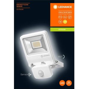 LEDVANCE Led-flits, lamp voor buitentoepassingen, warmwit, geïntegreerd daglicht en bewegingssensor, endura flood-sensor, warmwit
