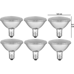 OSRAM Parathom PAR30 LED-lamp, set van 6, E27, dimbaar, warmwit, vervangt traditionele 75W gloeilamp, 36° stralingshoek