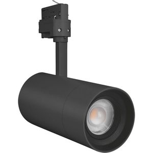 Ledvance - Ledvance LED Railspot D85 Zwart 25W 1500lm 15-55D - 830 Warm Wit | Mechanical Zoom - Dimbaar