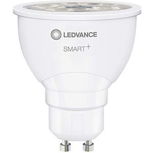 LEDVANCE LED-lamp met reflector, GU10 fitting, warm wit, 2700 K, 4,50 W, vervanging voor 50 W reflector lamp, mat, parathom ZB PAR16 Dim 4,5 W, wit