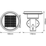 Ledvance - Wandleuchte für Aussenanwendung endura style Solar Sensor wall Double Circle warmweiss 6W Edelstahl mit Bewegungs- & Tageslichtsensor