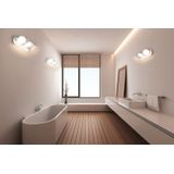 LEDVANCE Led-wandlamp en plafondlamp met 3 spots voor de badkamer van hoogwaardig aluminium, lichtkleur instelbaar via wandschakelaar (warm wit of koud wit), IP44, 3x7W