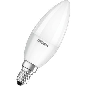 OSRAM LED lamp, Voet: E14, Cool White, 4000 K, 5,50 W, vervanging voor 40 W gloeilamp, frosted, LED BASE CLASSIC B Pack van 3