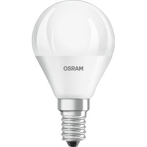 OSRAM LED Classic P40 matglas ledgloeidraadlamp kaarsvorm E14 koud wit (4000 K), 470 lumen, vervangt 40 watt gloeilampen, 3-pack