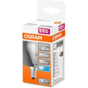 OSRAM 4058075430815 LED-lamp Energielabel F (A - G) E14 Peer 4.9 W = 40 W Koudwit (Ø x l) 45 mm x 82 mm 1 stuk(s)