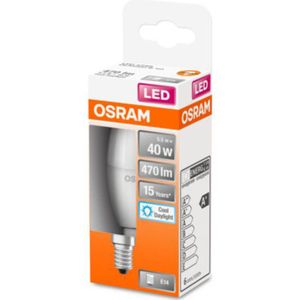 OSRAM 4058075430976 LED-lamp Energielabel F (A - G) E14 Kaars 4.9 W = 40 W Neutraalwit (Ø x l) 37 mm x 99 mm 1 stuk(s)