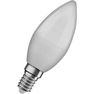 OSRAM LED lamp | Lampvoet: E14 | Warm wit | 2700 K | 5,50 W | mat | LED STAR CLASSIC B [Energie-efficiëntieklasse A+]