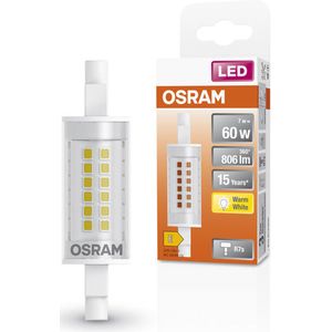 OSRAM 4058075432710 LED-lamp Energielabel E (A - G) R7s Ballon 7 W = 60 W Warmwit (Ø x l) 20 mm x 78 mm 1 stuk(s)