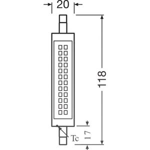 Osram 118mm LED R7s - 11W (100W) - Warm Wit Licht - Niet Dimbaar