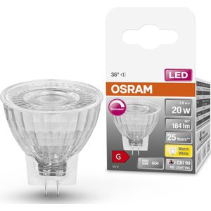 Osram GU4 MR11 LED Spot | 2.8W 2700K 12V 927 | 36° Ø35mm Dimbaar