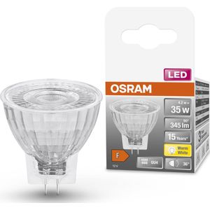 OSRAM LED-Lampe, MR11, GU4, EEK: F, 4,2W, 345lm, 2700K