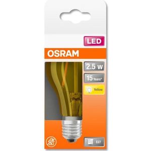OSRAM 4058075433922 LED-lamp Energielabel F (A - G) E27 Peer 2.5 W = 23 W Geel (Ø x l) 60 mm x 105 mm 1 stuk(s)