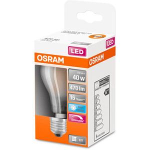 Osram LED lamp E27 | Peer A60 | Mat | 4000K | Dimbaar | 4.8W (40W)