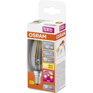 Osram LED lamp E14 | Kaars B35 | GlowDim | Filament | 2200-2700K | Dimbaar | 4W (40W)