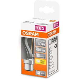 OSRAM LED-lampen | Fitting: B22d | warm wit | 2700 K | 4 W | komt overeen met 40 W | LED Retrofit Classic P