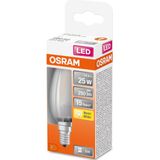 OSRAM LED lamp | Lampvoet: E14 | Warm wit | 2700 K | 2,50 W | mat | LED Retrofit CLASSIC B [Energie-efficiëntieklasse A++]