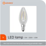 Osram - LED Retrofit Classic B - LED-lamp - Transparant - 15.000 Uur