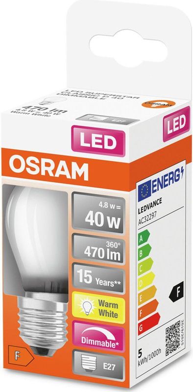 Classic P - Dimbare LED Lamp - Glas - 15.000 U Levensduur