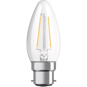 OSRAM LED lamp, Voet: B22d, Warm Wit, 2700 K, 2.50 W, vervanging voor 25 W gloeilamp, helder, LED Retrofit CLASSIC B 1 Pack
