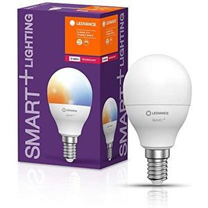 LEDVANCE LED lamp | Lampvoet: E14 | instelbaar wit | 2700…6500 K | 5 W | SMART+ Mini bulb instelbaar wit [Energie-efficiëntieklasse A+] | 4 stuks