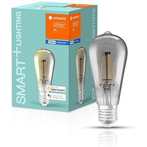 LEDVANCE LED lamp | Lampvoet: E27 | Warm wit | 2700 K | 6 W | SMART+ Filament Edison Dimmable [Energie-efficiëntieklasse A+] | 4 stuks