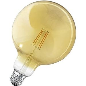 Ledvance Slimme LED-lamp met Zigbee, E27-basis, dimbaar, warm wit (2400K), Golden Globe-vorm, helder filament, bestuurbaar met systemen zoals Alexa,12 x 12 x 19 cm; 90 gram