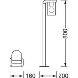 Ledvance LED-vloerlamp en waslicht voor 1x E27 lampen, ontwerp licht in moderne