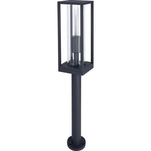 LEDVANCE LED vloerlamp en padlamp voor 1x E27 lampen, design lamp met frame design voor buiten voor directe verlichting, 60cm hoogte, gemaakt van hoogwaardig aluminium, ENDURA FRAME 60CM Post E27