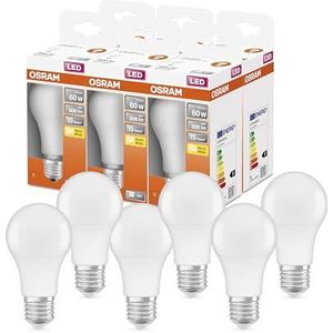 6x Osram LED lamp E27 | Peer A60 | Mat | 2700K | 8.5W (60W)