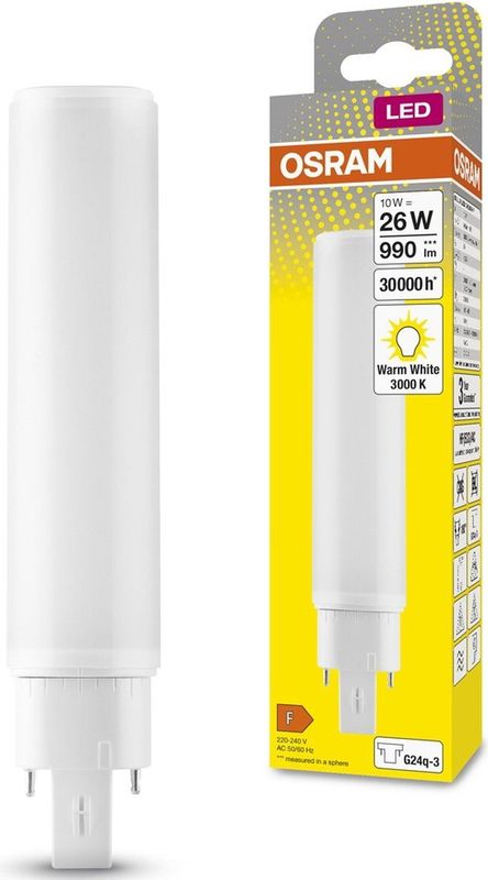 Osram - G24q-3 Dulux LED Buislamp - 10W - 3000K - 990Lm - 120° - LED Vervanging voor CFLni