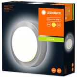 LEDVANCE ENDURA STYLE DISC ST Ø 20 cm - moderne buitenlamp met roestvrijstalen behuizing, ronde buitenwandlamp, 8 W, 3000 K warm wit, 485 lumen, geborstelde staallook