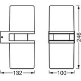 LEDVANCE Smart tuinarmatuur LED: voor wand, SMART+ UP DOWN FLARE MULTICOLOR / 14 W, 220...240 V, Warm wit, 3000 K, materiaal: aluminium, IP44, 1 Stuk