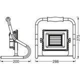 LED-Werklamp - Draagbaar - Oplaadbare Batterij - IP44 - Schokbestendig