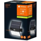 Ledvance - endura solar double Sensor - Solar Flutlicht, led Strahler mit Bewegungssensor und Tageslichtsensor, aus Edelstahl, Außenbeleuchtung mit