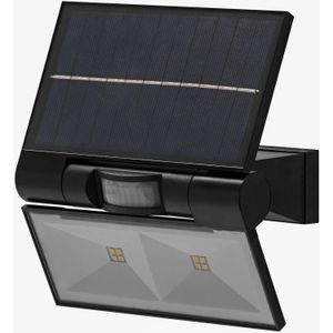 LEDVANCE ENDURA SOLAR DOUBLE Sensor - Solar Flutlicht, LED Strahler mit Bewegungssensor und Tageslichtsensor, aus Edelstahl, Außenbeleuchtung mit Spritzwasserschutz IP44, 3000K warmweiß