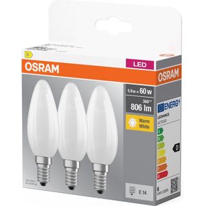 OSRAM - LED Kaars - Warmwit - E14 - 5,5 Watt - 806 Lumen