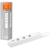 LEDVANCE Smart Wifi Plug, drievoudige stekkerdoos met overbelastings- en overspanningsbeveiliging, inclusief USB-verbindingen, bestuurbaar via wifi-app, Alexa en Google