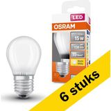 Osram - LED Lamp E27 - Kogel P45 - Mat - 6 Stuks - 1.5W