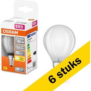 6x Osram LED lamp E14 | Kogel P45 | Mat | 2700K | 4W (40W)